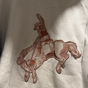 Lana Del Rey Stagecoach Hoodie - Sweatshirt with Embroidered Horse Design